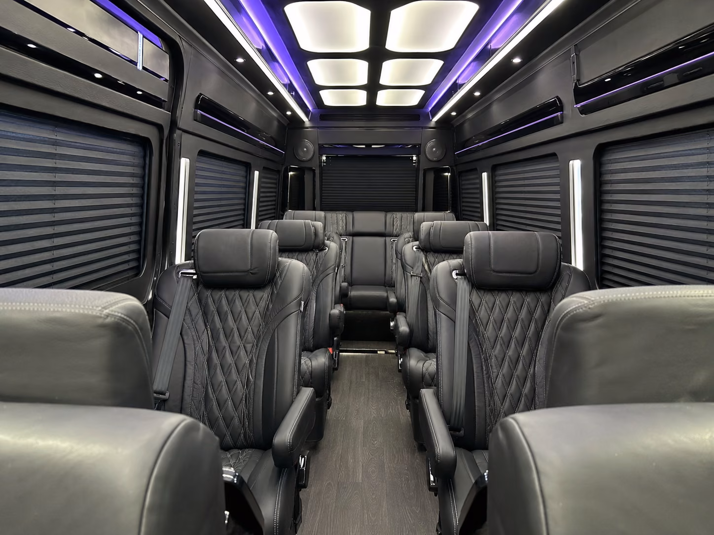 santa maria 10 passenger sprinter van interior