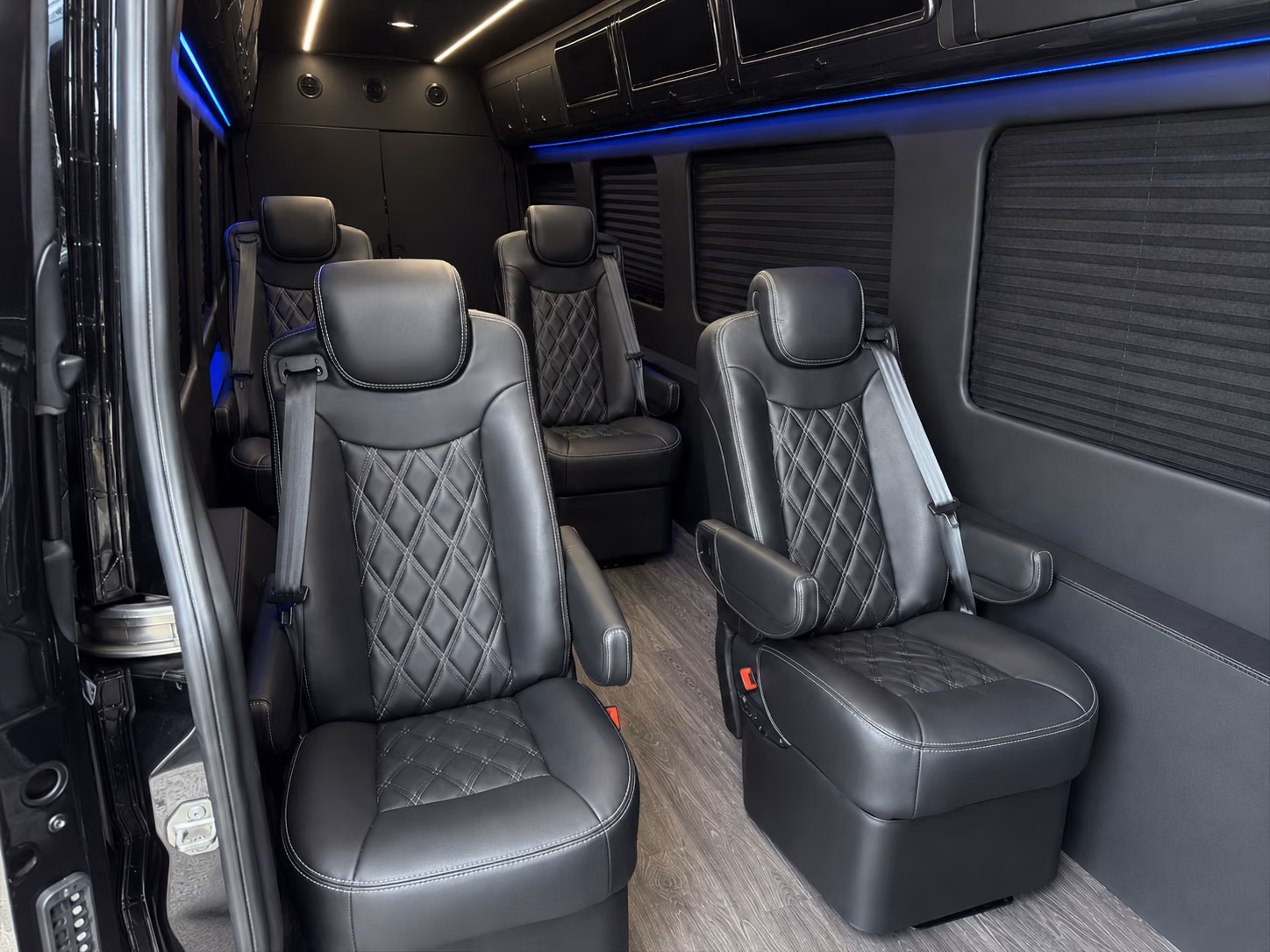santa maria 15 passenger sprinter van inside