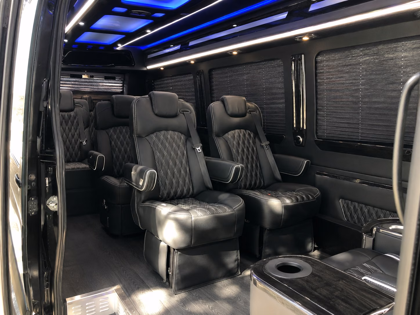 santa maria 15 passenger sprinter van interior