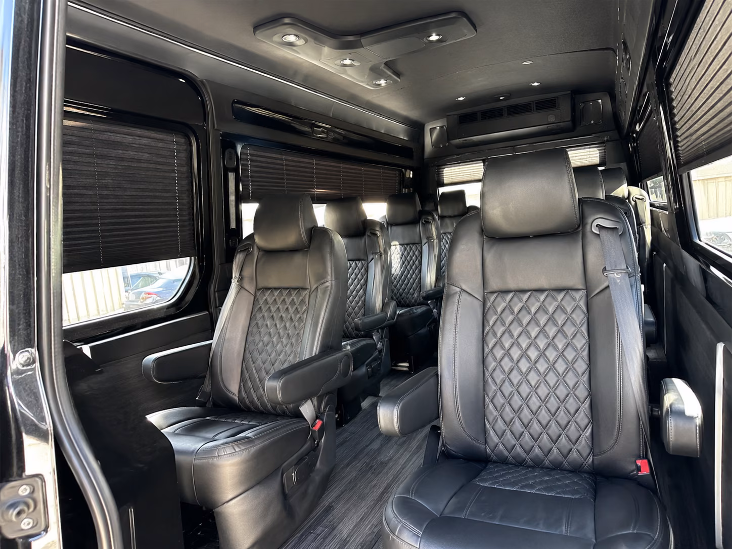 santa maria 8 passenger sprinter van interior