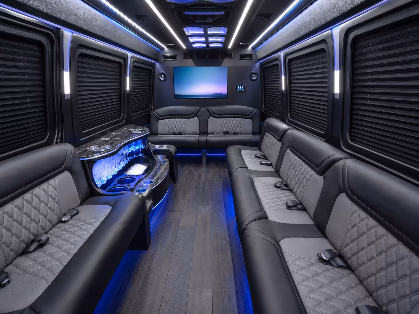 santa maria sprinter limousine inside
